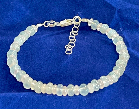 Rose Quartz Aquamarine Crystal Bracelet