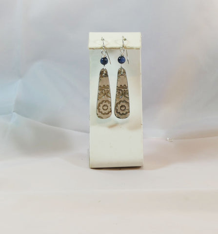 Kyanite Silver Teardrop Earrings