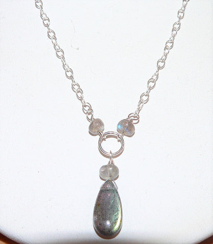 Labradorite Lariat Style Necklace